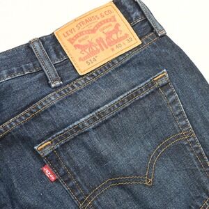 Levi's 514 Straight Fit Denim Blue Jeans Mens Size 40 x 32